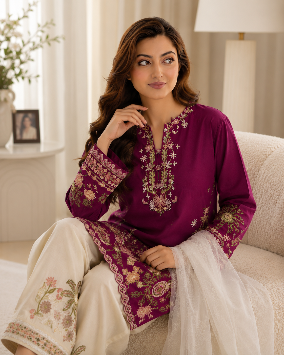 Mulberry Bloom 3 PCs EMBROIDERY